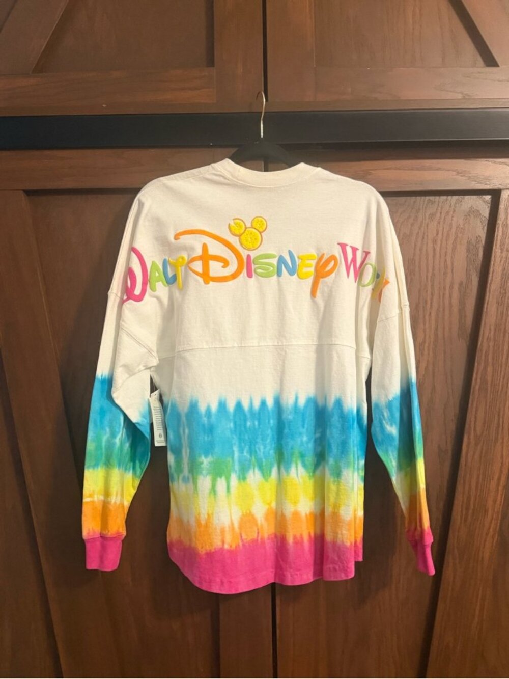 NWT Walt Disney World Lemon Dip Tie Dye Rainbow Spirit Jersey Adult Sz S - Picture 2 of 4